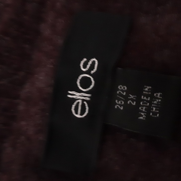 Ellos knit sweater pullover women 2X burgendy crewneck Soft Comfy Casual Office - Picture 6 of 9